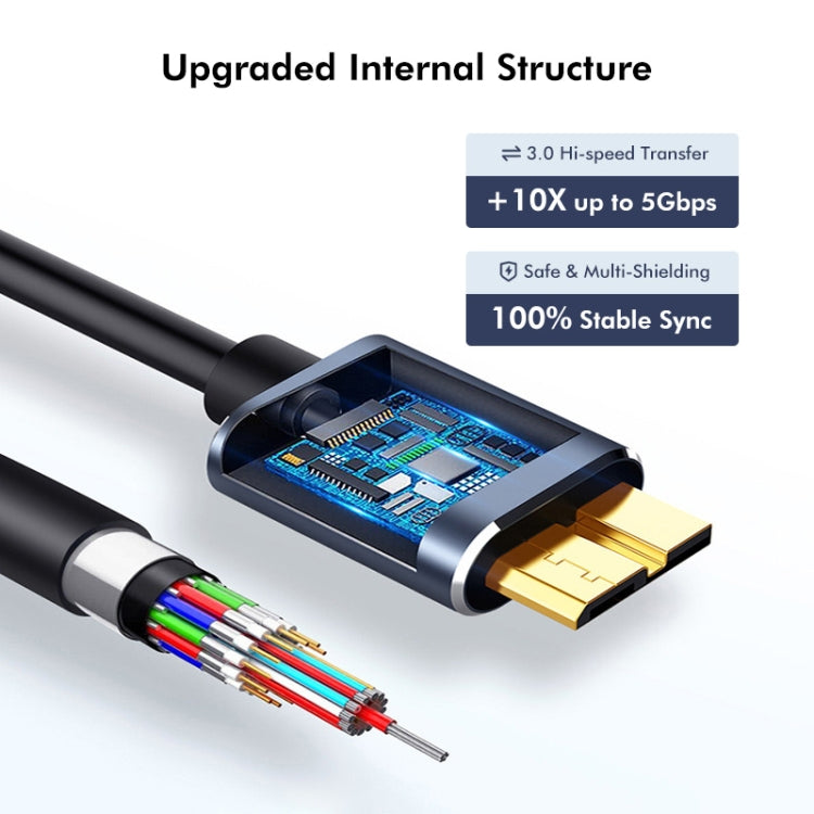 ENKAY USB 3.0 A to USB 3.0 Micro B 5Gbps Data Camera Hard Drive Cable, Length:1m