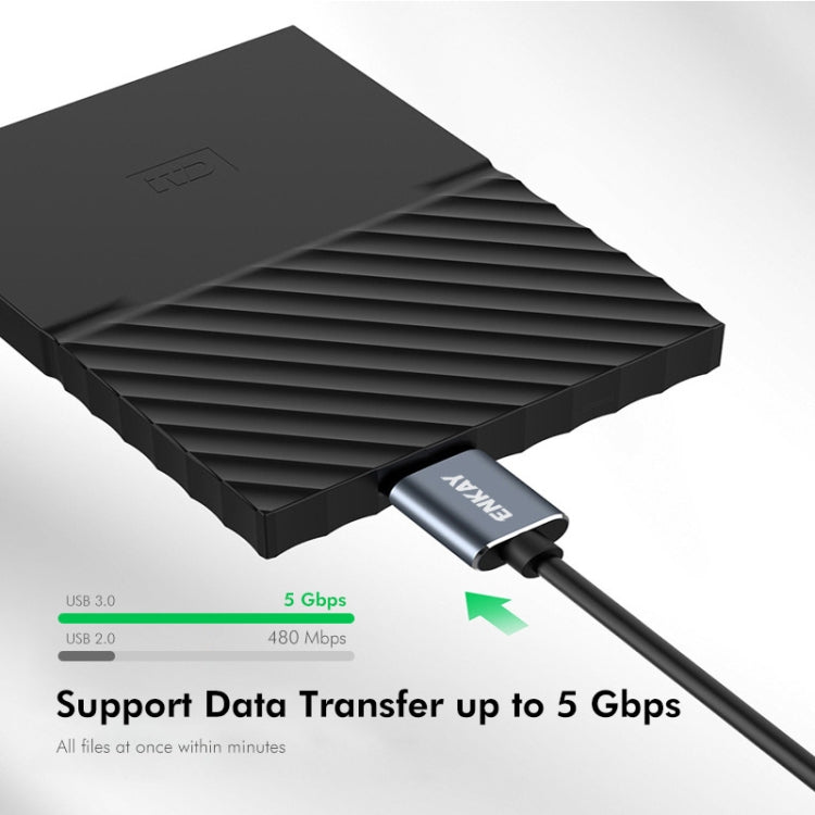 ENKAY USB 3.1 Type-C to USB 3.0 Micro B 10Gbps Data Camera Hard Drive Cable, Length:0.25m