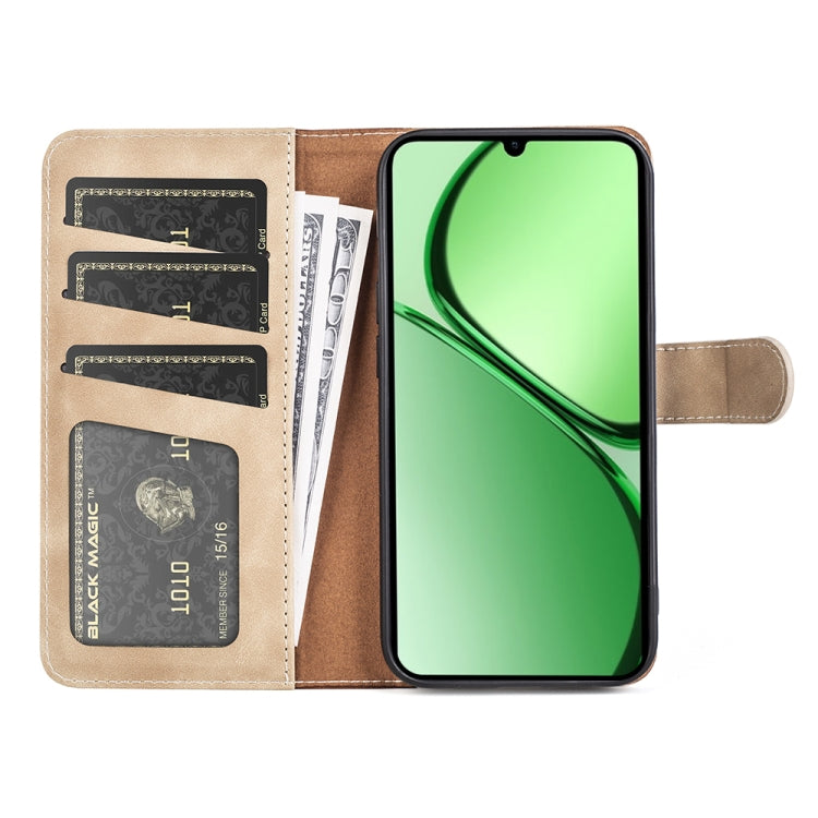 For Realme C63 Stitching Horizontal Flip Leather Phone Case