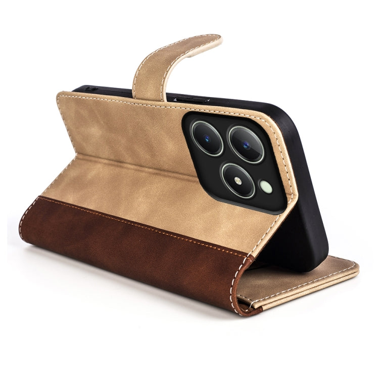 For Realme C63 Stitching Horizontal Flip Leather Phone Case