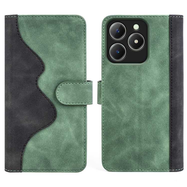 For Realme C63 Stitching Horizontal Flip Leather Phone Case