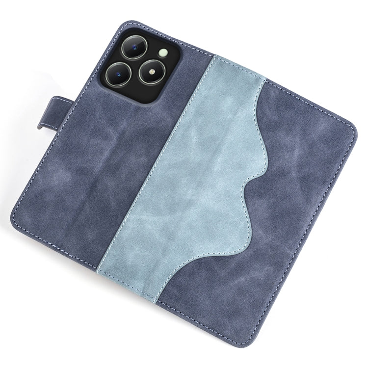 For Realme C63 Stitching Horizontal Flip Leather Phone Case