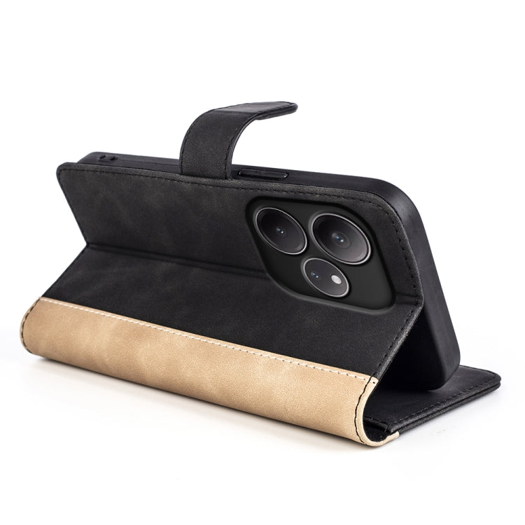 For Realme GT 6 5G Stitching Horizontal Flip Leather Phone Case