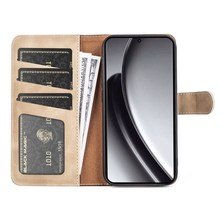 For Realme GT 6 5G Stitching Horizontal Flip Leather Phone Case