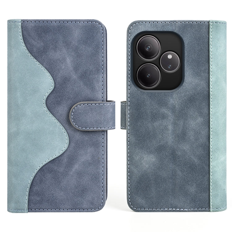 For Realme GT 6 5G Stitching Horizontal Flip Leather Phone Case