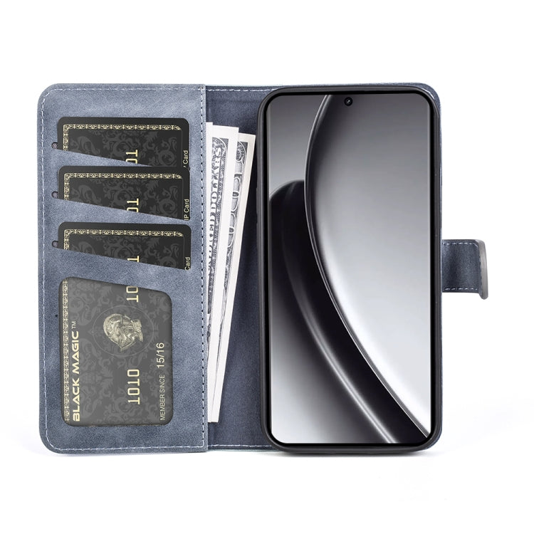 For Realme GT 6 5G Stitching Horizontal Flip Leather Phone Case