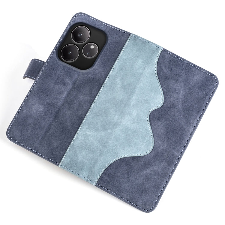 For Realme GT 6 5G Stitching Horizontal Flip Leather Phone Case
