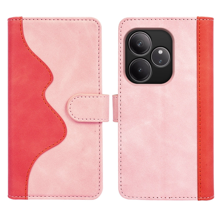 For Realme GT 6 5G Stitching Horizontal Flip Leather Phone Case