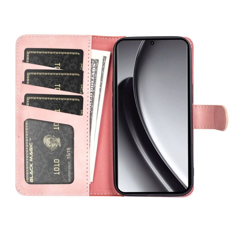 For Realme GT 6 5G Stitching Horizontal Flip Leather Phone Case