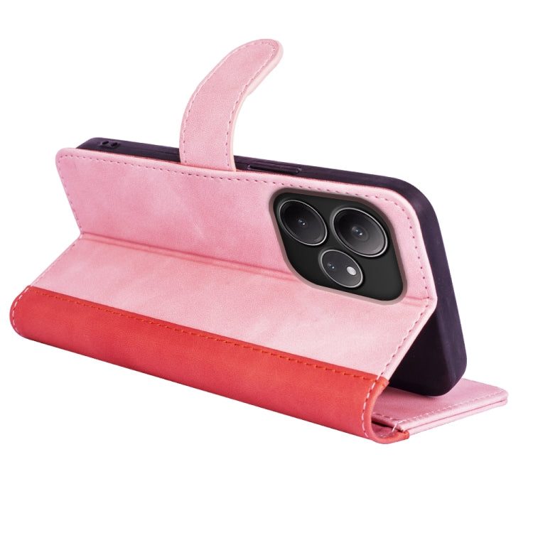 For Realme GT 6 5G Stitching Horizontal Flip Leather Phone Case
