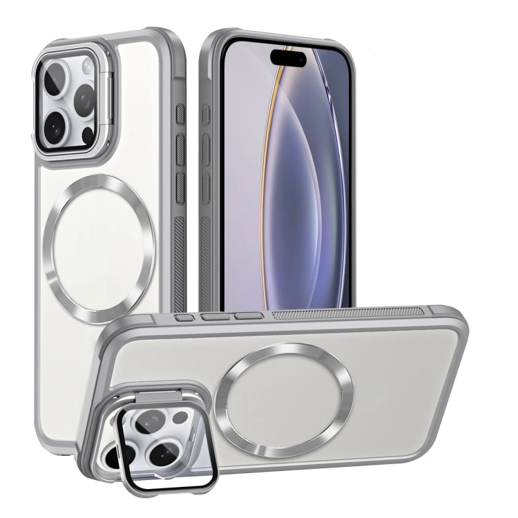 For iPhone 16 Pro CD-grain Magsafe Acrylic Hybrid TPU Phone Case