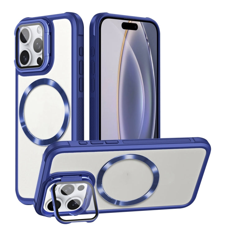 For iPhone 16 Pro CD-grain Magsafe Acrylic Hybrid TPU Phone Case