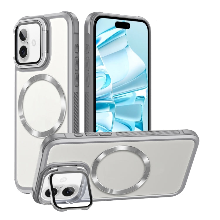 For iPhone 16 Plus CD-grain Magsafe Acrylic Hybrid TPU Phone Case