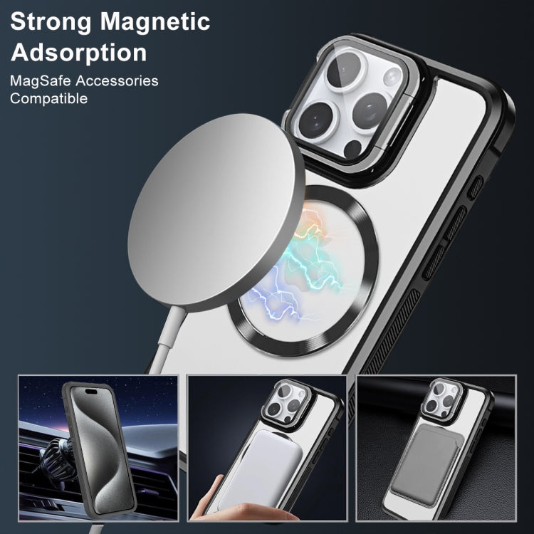 For iPhone 16 Plus CD-grain Magsafe Acrylic Hybrid TPU Phone Case