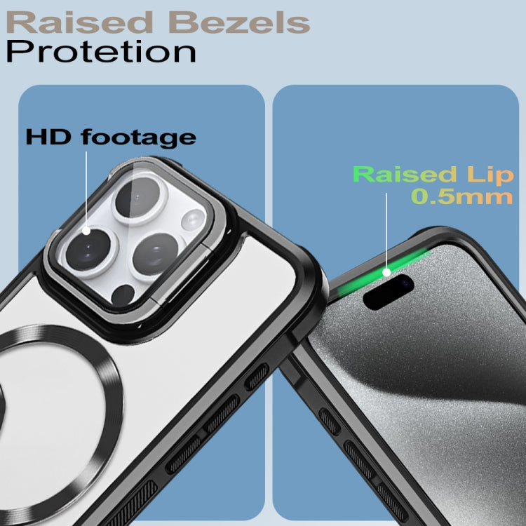 For iPhone 16 Pro CD-grain Magsafe Acrylic Hybrid TPU Phone Case