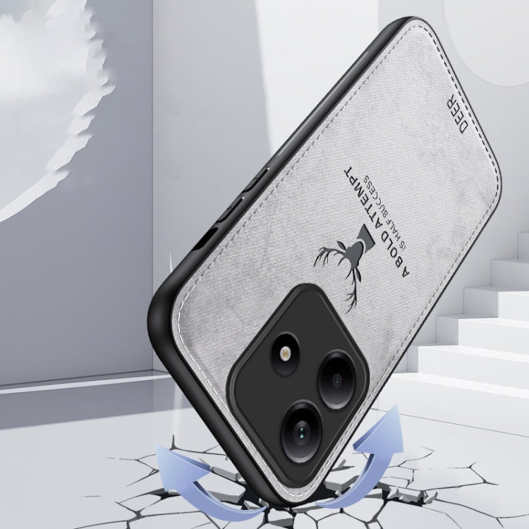 For Xiaomi Redmi Note 14 5G Deer Head Cloth Skin All-inclusive Phone Case
