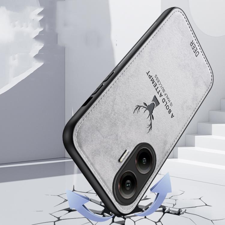 For Xiaomi Redmi Turbo 4 Pro Deer Head Cloth Skin All-inclusive Phone Case