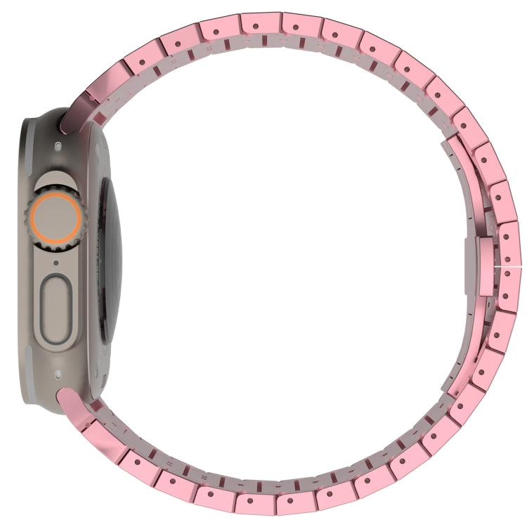 For Apple Watch Series 5 44mm One-bead Paint Alloy Butterfly Buckle Watch Band
