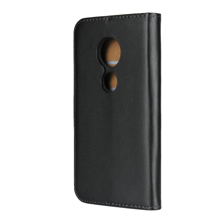 Leather Horizontal Flip Holster for Moto E5 Play ,with Magnetic Clasp and Bracket and Card Slot and Wallet(Black)