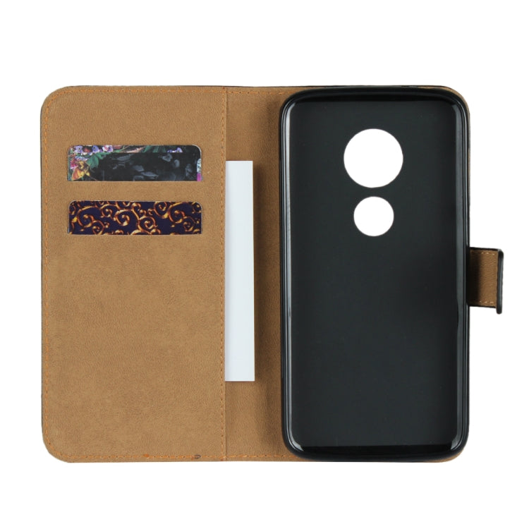 Leather Horizontal Flip Holster for Moto E5 Play ,with Magnetic Clasp and Bracket and Card Slot and Wallet(Black)