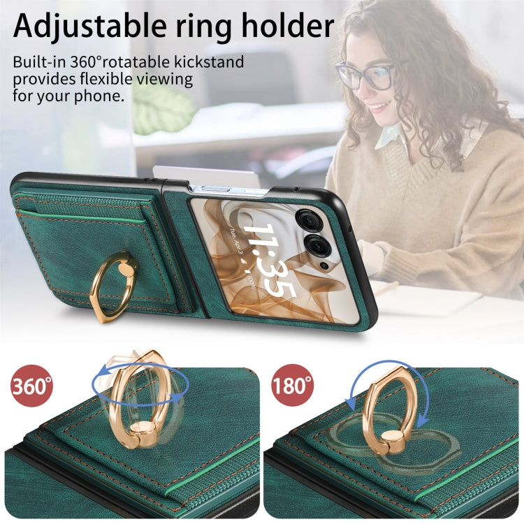 For Motorola Razr 50 Ultra Retro Skin-feel Ring Card Bag Phone Case