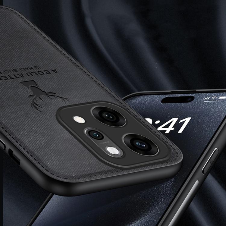 For OPPOReno14 Global Deer Head Cloth Skin All-inclusive Phone Case