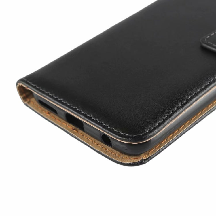 Leather Horizontal Flip Holster for Moto G7, with Magnetic Clasp and Bracket and Card Slot and Wallet(Black)