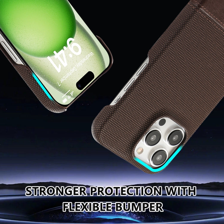 For iPhone 12 Stitching Cloth PU Shockproof Phone Case
