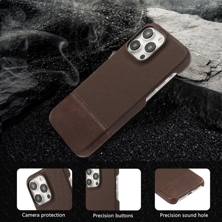 For iPhone 12 Pro Max Stitching Cloth PU Shockproof Phone Case