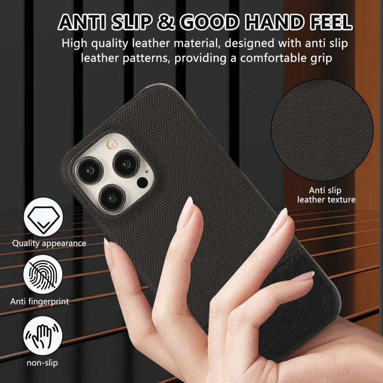 For iPhone 12 Pro Max Stitching Cloth PU Shockproof Phone Case