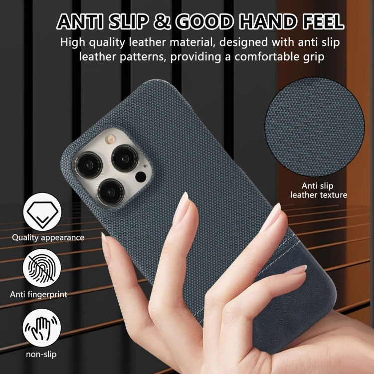 For iPhone 12 Pro Max Stitching Cloth PU Shockproof Phone Case