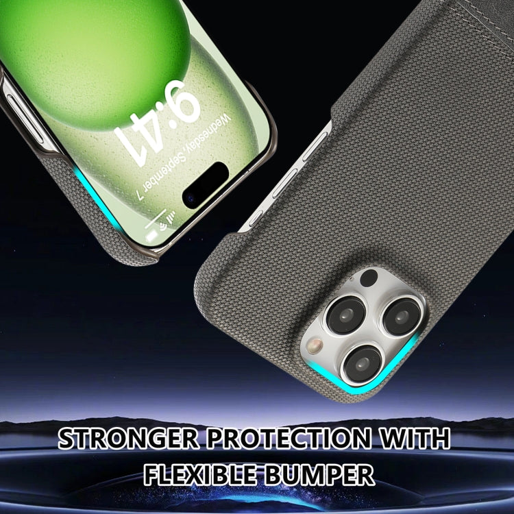 For iPhone 13 Stitching Cloth PU Shockproof Phone Case