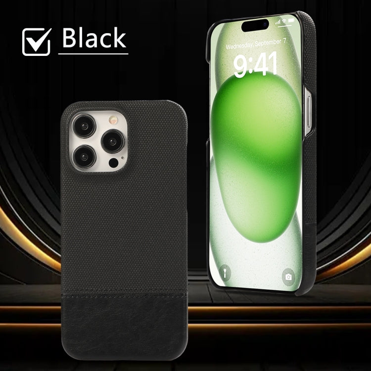For iPhone 13 Pro Max Stitching Cloth PU Shockproof Phone Case