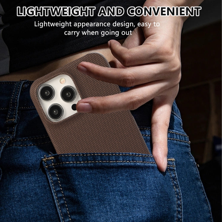 For iPhone 14 Plus Stitching Cloth PU Shockproof Phone Case