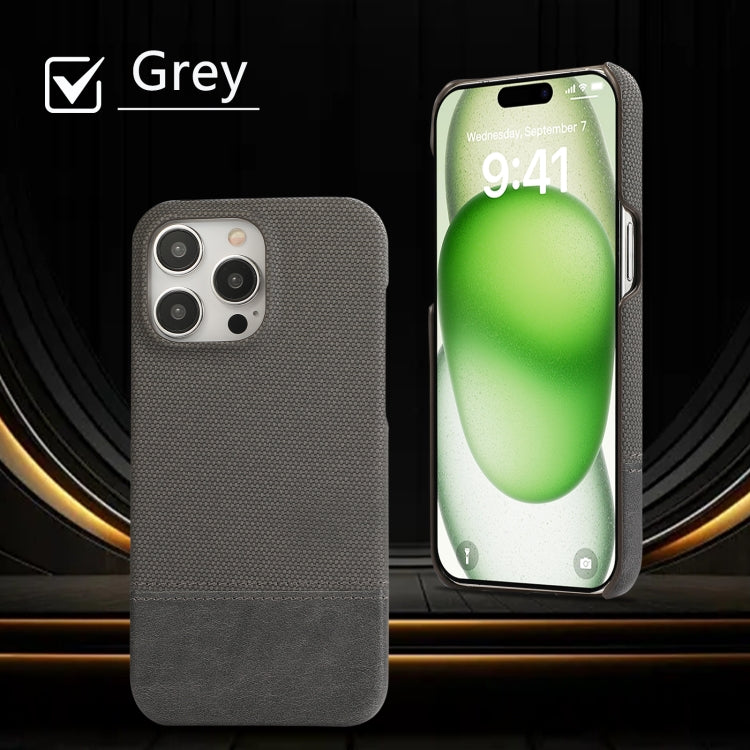 For iPhone 14 Pro Max Stitching Cloth PU Shockproof Phone Case