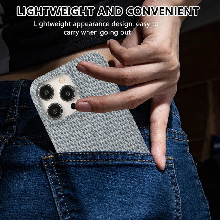 For iPhone 15 Plus Stitching Cloth PU Shockproof Phone Case