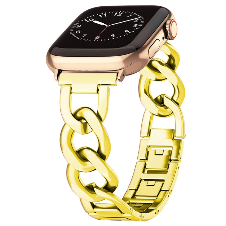 For Apple Watch SE 2023 40mm Quick-Release Metal Chain Watch Band