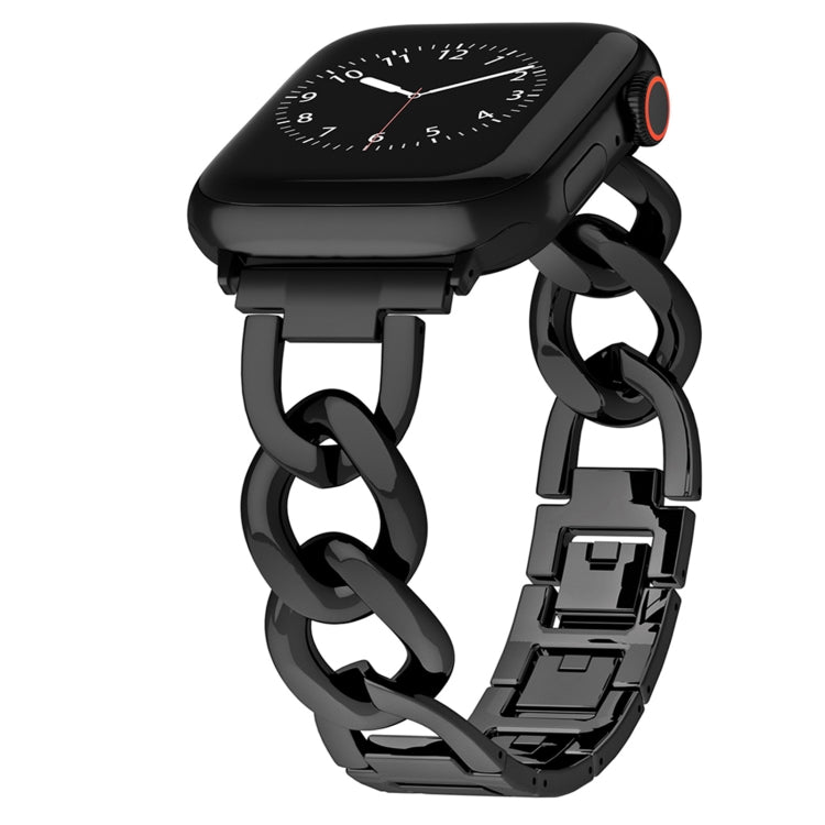 For Apple Watch Series 9 41mm Quick-Release Metal Chain Watch Band