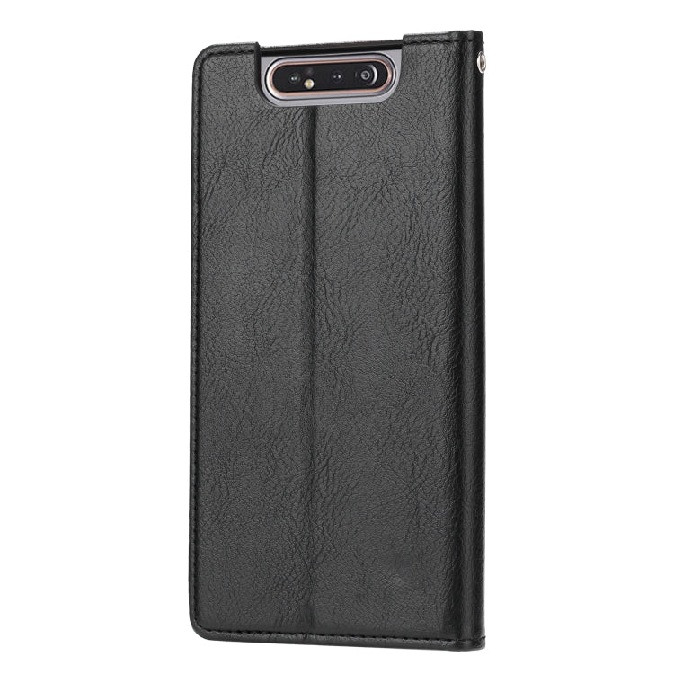 Knead Skin Texture Horizontal Flip Leather Case for Galaxy A80 / A90, with Photo Frame & Holder & Card Slots & Wallet