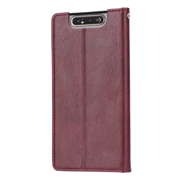 Knead Skin Texture Horizontal Flip Leather Case for Galaxy A80 / A90, with Photo Frame & Holder & Card Slots & Wallet