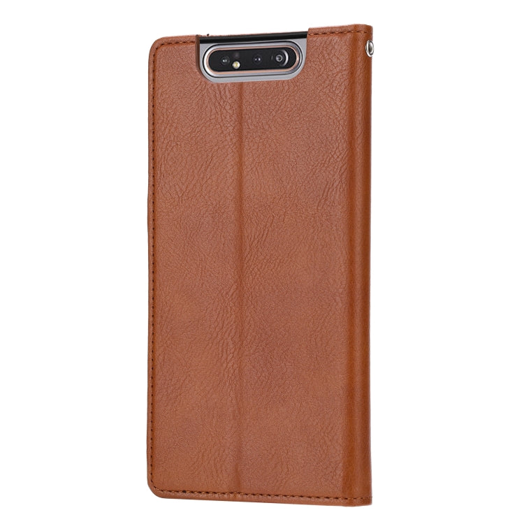 Knead Skin Texture Horizontal Flip Leather Case for Galaxy A80 / A90, with Photo Frame & Holder & Card Slots & Wallet