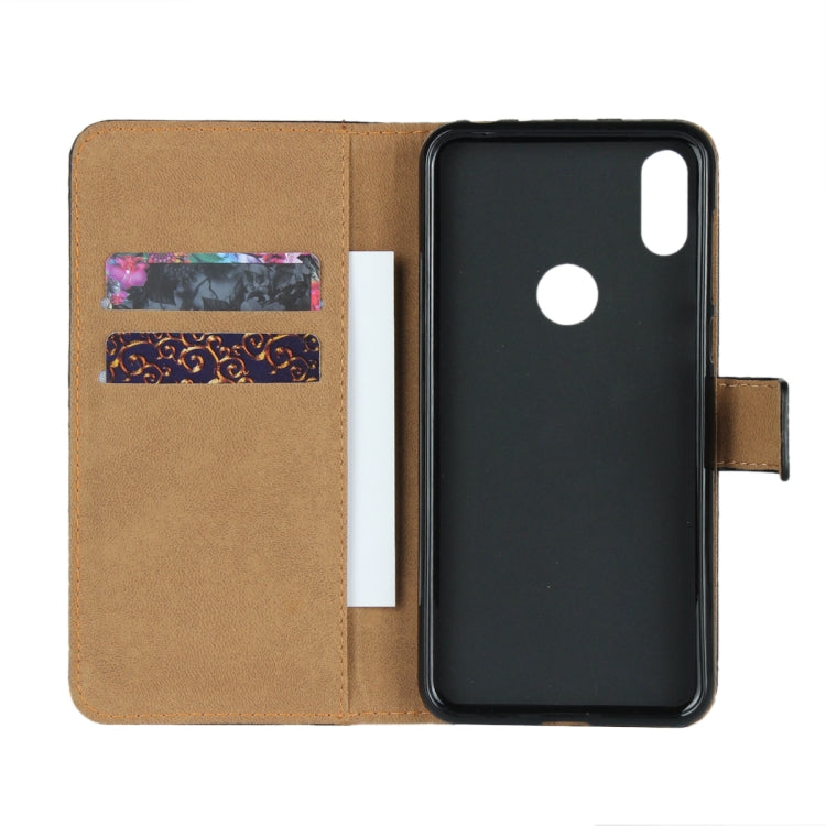 Leather Horizontal Flip Holster for Moto P30 Play ,with Magnetic Clasp and Bracket and Card Slot and Wallet(Black)