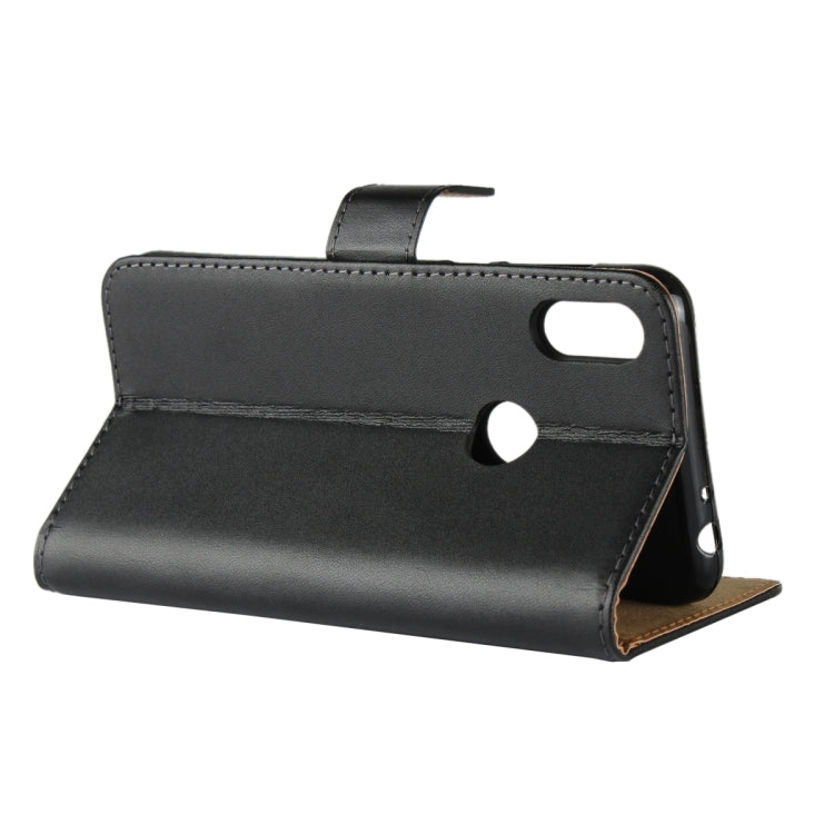 Leather Horizontal Flip Holster for Moto P30 Play ,with Magnetic Clasp and Bracket and Card Slot and Wallet(Black)