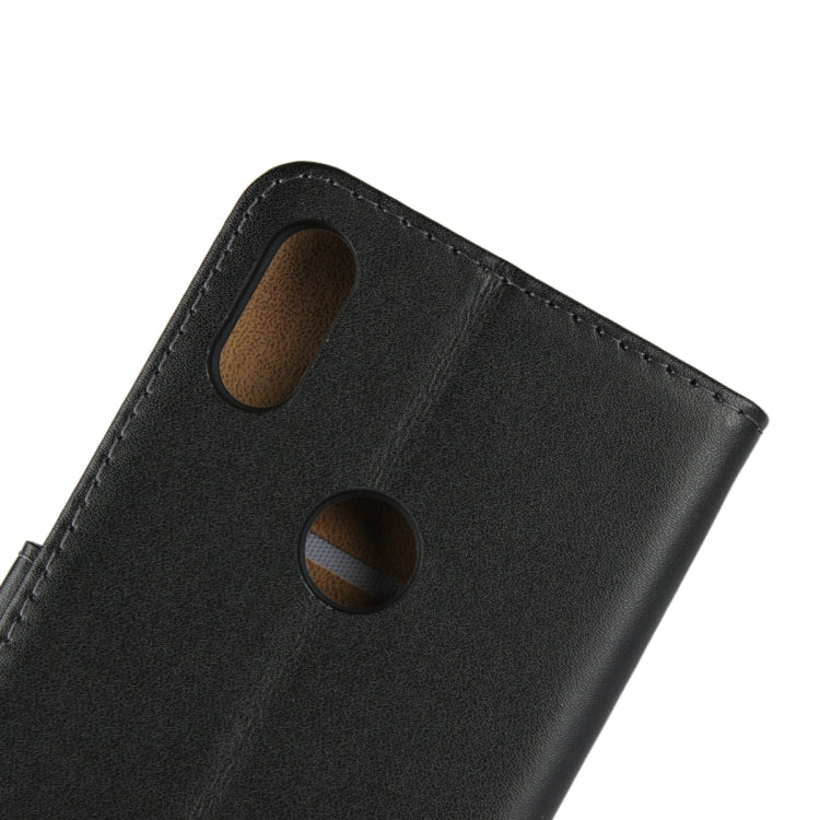 Leather Horizontal Flip Holster for Moto P30 Play ,with Magnetic Clasp and Bracket and Card Slot and Wallet(Black)