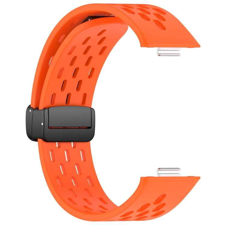 For Huawei Watch Fit4 / Fit4 Pro / Fit3 Folding Magnetic Buckle Silicone Watch Band