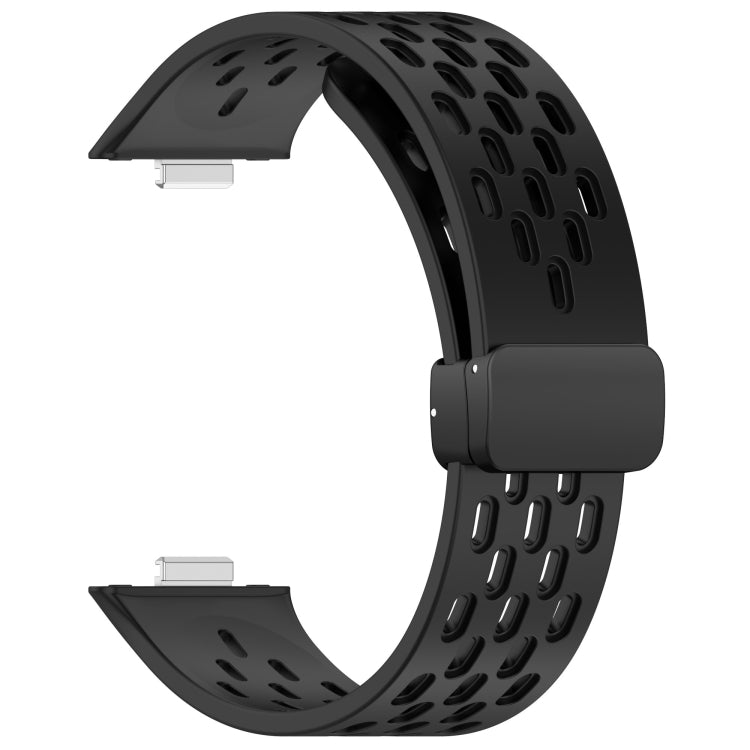 For Huawei Watch Fit4 / Fit4 Pro / Fit3 Folding Magnetic Buckle Silicone Watch Band