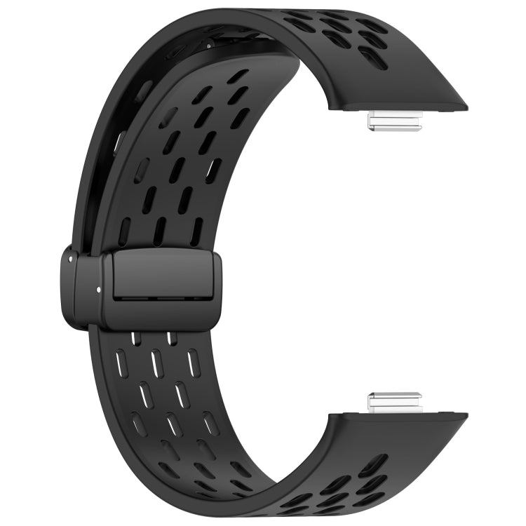 For Huawei Watch Fit4 / Fit4 Pro / Fit3 Folding Magnetic Buckle Silicone Watch Band