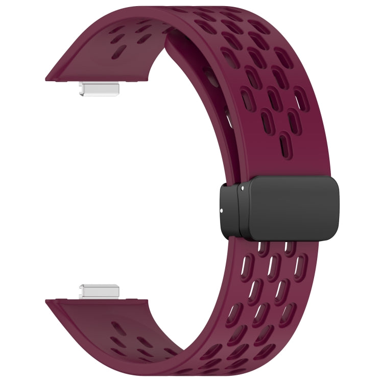 For Huawei Watch Fit4 / Fit4 Pro / Fit3 Folding Magnetic Buckle Silicone Watch Band