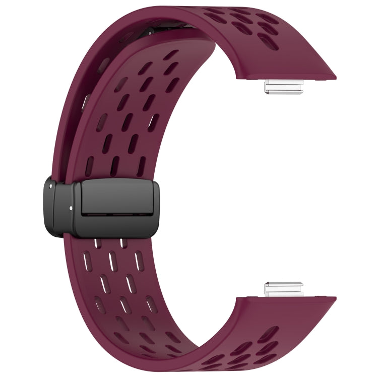 For Huawei Watch Fit4 / Fit4 Pro / Fit3 Folding Magnetic Buckle Silicone Watch Band