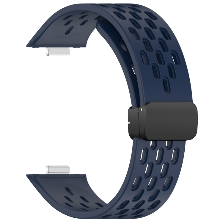 For Huawei Watch Fit4 / Fit4 Pro / Fit3 Folding Magnetic Buckle Silicone Watch Band